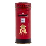 New English Teas British Post Box Tea Caddy with 14 English Breakfast Teabags, UK and London Souvenirs