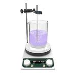 LABHOUSE Lab Digital 536℉/280℃ Magnetic Stirrer Hot Plate 3L Magnetic Mixer 5in Hotplate Knob Control 50-1500RPM | Probe Sensor,Support Stand,Stir Bar Included,110V