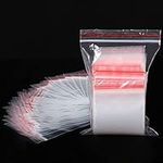 Grip Seal Bags, 400 Pcs Small Plastic Bags Clear Reusable Poly Zip Lock Bags Resealable Bags for Kitchen Storage, Beads Jewelry Snacks Seeds Coins(2.3 x 3.1/2.7 x 3.9/1.9 x 2.7 Inch)