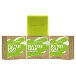 MAN CODE Tea Tree Soap Anti Bacterial Soap - 125Gr | Pure Natural Ayurvedic | Premium & Luxurious Soap With Essential Oils | Exotic Herbs & Aroma | Green Color Bar Soap | Bathing Soap Pack Of 3