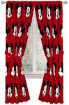 Jay Franco Disney Mickey Mouse Cute Faces 84" inch Drapes 4 Piece Set - Beautiful Room Décor & Easy Set up - Window Curtains Include 2 Panels & 2 Tiebacks (Official Disney Product)