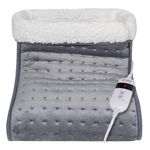 Russell Hobbs Electric Foot Warmer for Cold Feet in Grey with 3 Heat Settings, Quick Heat up, Detachable Controller & Cable, Overheat Protection & Timer, and Machine Washable, RHHSL1001