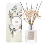 Airkeep Reed Diffuser Set,3.38 fl oz (100 ml) - Clean Linen Oil Diffusers with 8 Reed Sticks,Home Fragrance for Bathroom Shelf Decor