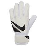 Nike NK GK Match JR-FA20 Unisex Children's Football Gloves, White/Black/Black, Size: L (Manufacturer's Size: 6)