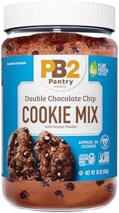 PB2 Pantry Double Chocolate Chip Cookie Mix - 16oz Jar | Certified Vegan, Gluten Free, Non-GMO, 4g Plant Protein Per Cookie