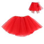 JUNBESTN Women Costume Tutu Skirt for Women Party Favor Halloween Merry Christmas Accessories Tutu Skirt Red