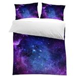 MUSOLEI Starry Sky Double Bedding Set for Boys Girls,3D Blue Quilt Duvet Cover Sets Double with Pillow Case,Star Bed Cover Soft,Lovely Nebula Duvet Set,Zipper(Starry Sky,Double)