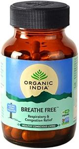 Organic India Breathe Free - Pack of 60 Capsules Bottle