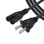 ANYQOO 6 Feet Power Adapter Extension Cord Wall Cord Cable for Microsoft Surface Pro X, Pro 9, Pro 8, Pro 7, Pro 6, Pro 5, Pro 4, Pro 3, Pro 2, Surface Dock,Surface RT Table PC, PS4/PS3(Black)