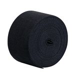 Elastic for Sewing, Wide Flat Elastic Band, Waistband Elastic, Sewing Elastic Band for Sewing Clothing, Garments, Dressmaking, DIY Craft Projects(5 Meters & 50mm & Black)