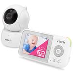 VTech VM923 Baby Monitor, 2.8” Screen, Pan-Tilt-Zoom, 1000ft Long Range, Night Vision, 2-Way Audio, Temperature Sensor, Lullabies, Secure Transmission No WiFi