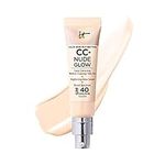 IT Cosmetics CC+ Nude Glow Lightweight Foundation + Glow Serum with SPF 40 - With Niacinamide, Hyaluronic Acid & Green Tea Extract - Fair Light - 1.08 fl oz