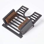 HOMESCAPES Black Cast Iron Boot Jack with Scraper and Brushes Heavy Duty Boot Puller for Boots and Wellingtons