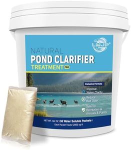 LMJP Pond Clarifier Treatment – 36 Packets Natural Pond Water Clear for Outdoor Lakes – Beneficial Enzymes to Improve Water Clarity & Eliminate Odor – Treats Up to 432,000 Sq Ft