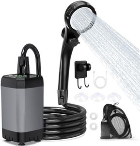 BraveKoi Portable Shower Camping Shower, 3000mAh Rechargeable Outdoor Shower with Smart LED Display 3 Shower Modes IPX7 Waterproof Suitable for Camping, Outdoor, Car, Pets