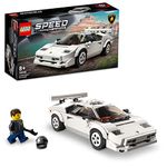 LEGO Speed Champions Lamborghini Countach 76908 Building Kit (262 Pcs),Multicolor