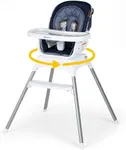 Safety 1st Grow and Go Infant High Chair, Convertible High Chairs for Babies and Toddlers - Rotating Baby High Chair for Eating, Navy Ink