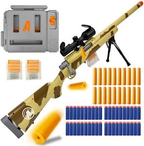 AGM MASTECH M24 Soft Foam Toy Gun, Ejecting Cartridge Sleeve Design, Upgraded Rifle Scope, Dart Loader, 40 Soft Foam Darts, 20 Cartridge Sleeves, 2 Magazines