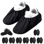 8 Pairs Non Slip Reusable Shoe Overshoes CoversShoes Protectors Waterproof Reusable Shoes Covers Oxford Cloth Elasticity Dustproof Overshoes for Carpet Floor Protection Household Machine Washable