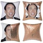 JYVNCZ Nicolas Cage Sequin Pillow C