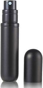 BRARIOS Refillable Portable Mini Perfume Atomizer for Travel, 5ml Luxury Empty Leakproof Pump Perfume Spray bottle Atomizer for Man and Woman (Y-Black)