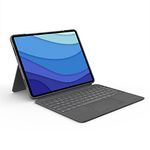 Logitech Combo Touch iPad Pro 12.9-inch (5th, 6th gen - 2021, 2022) Case - Detachable Backlit Keyboard with Kickstand,Click-Anywhere Trackpad,Smart Connector,QWERTY UK English Layout - Grey