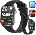 TRAUSI Smart Watches for Women Men, 1.83" HD Smartwatch with 120 Sports Modes, Heart Rate/Sleep Monitor, IP67 Waterproof, Bluetooth Call & Music Control for iPhone/Android (Black)