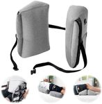 Inflatable Lateral Support for Wheelchair Side Guards,Adjustable Positioning Wedge Pillow with Removable Cover,Wheelchair Cushion Side Padding,Body Positioners for Elderly with Strap (Grey)