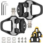 Road Bike Pedals, Spd Pedals, Bike Pedals Clipless Pedals Set with Pedal Cleats, 9/16" Cycling Pedal, Compatible with Shimnao Spd Pedals for Mtb, Spin Bike, Road Bike, Touring, Indoor Bike Cycling