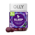 OLLY Restful Sleep Gummy Supplements, Blackberry Zen, 50 Count