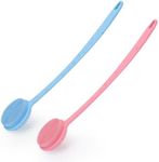 VWMYQ 2 Pack Back Scrubber for Shower, 17in Lengthen Long Handle Body Brush, Double Sided Shower Brush for Shower Exfoliating and Massage Can Produce Rich Foam, Long Handle Back Scrubber for Men
