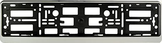 2 x silver effect Number Plate Surrounds Holder Frame ABS PC plastic RS 2