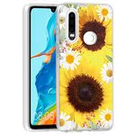 Ueokeird Huawei P30 Lite Case,Huawei P30 Lite Case for Girls Women, Slim Shockproof Clear Floral Pattern Soft Flexible TPU Back Phone Case Cover for Huawei P30 Lite 2019 (Sunflower)