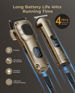 Vgrpro Cordless Hair Clippers – Gold, Rechargeable Grooming Trimmer