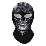 Proberos® Riding Face Cover Fun Ghost Face Balaclava Face Mask Stretchy Face Cover Neck Gaiter Quick-Drying Cool Ice Silk Breathable Outdoor Riding Face Mask Festival Cosplay Halloween Head Cover