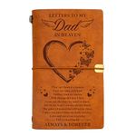 Memorial Gifts for Loss of Father, Letter to Dad in Heaven Leather Journal, Sympathy Gifts for Loss of Dad, In Memory of Dad, Dad Memorial Gifts, Bereavement/Remembrance/Condolence Gifts for Loss of Dad