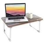 Portronics My Buddy J Portable/Foldable Laptop table with Laminated MDF Board, aluminium legs, Anti-Skid Grip, Supports upto 17 inch Laptop(Brown)