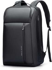 MARK RYDEN 15.6 inch Business Laptop Backpack, Expandable 25L-35L Large Capacity Travel Backpack, Water-resistant Cabin Backpack 45x30x25cm, Work Bag with USB for Men, Black, 15.6inch, Business