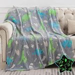 A Little Swag Glow in The Dark Blankets Cartoon Printed Soft Flannel Fleece Radium Luminous Throw, Cozy, All-Season Blanket for Birthday Gift, Toddlers, Girls, Boys, Kids