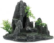 JIHAQUA Large Aquarium Decorations Rock Cave Landscape Artificial Mountain View Stone Fish Tank Decoration (Hill A)