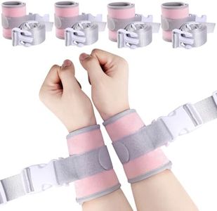 lefeke Patient Medical Restraints with Quick Release Buckles, Bed Restraints Belts for Wrists and Ankles, Limb Holder Movement Limited Ties for Hands and Legs（4 Pcs Pink）