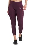 Invincible Women's Training Legging with Phone Pocket Wine Small