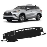 KUST Car Dashboard Cover Custom Fit for Toyota Highlander 2020-2025 with HUD Left Hand Driving Non-Slip Dashboard Pad Dash Mat Sunshade Windshield No Glare Black(Not Fit for Toyota Grand Highlander)