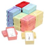 Mardatt 24Pcs Jewelry Gift Boxes Cardboard Jewelry Boxes Small Jewelry Packaging Box Colorful Jewelry Wrap Boxes for Birthdays Anniversaries Weddings(3.1 x 2 x 1.1 inch)