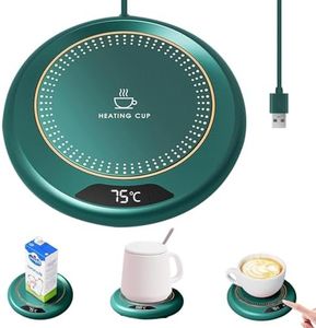 HEONAY Electric Coffee Mug Warmer for Desk | USB Cup Heater with Temperature Settings & Auto Shut-Off for Coffee, Water, Tea & Milk | Multicolor (Pack of 1)