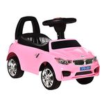 HOMCOM Ride on Car Baby Toddler Walker Foot to Floor Sliding Car Slider w/Horn Music Working Lights Storage for 1.5-3 Years Old Pink