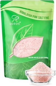 Soeos Himalayan Pink Salt Fine 80oz (5 LB), Pink Salt for Grinder, Pink Sea Salt, Himalayan Salt