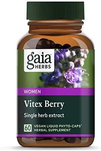 Gaia Herbs Vitex Berry, Vegan Liquid Capsules, 60 Count (Pack of 2) - Hormone Balance for Women, Organic Chaste Tree Berry Extract (1000 mg)