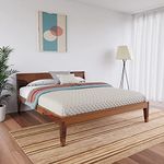 GADWAL FURNITURE Solid Wood Queen Size Bed for Bedroom | Wooden Bed Without Storage for Bed Room & Home | Solid Wood, Honey Finish