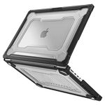 Spigen Rugged Armor Designed for New MacBook Pro 14 Inch Heavy Duty Rugged Hard Shell Protective Case M3/M3 Pro/M3 Max (2023) and M2 Pro/M2 Max A2779 (2022) / M1 Pro/M1 Max A2442 (2021) - Matte Black